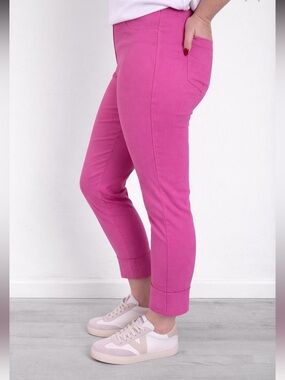 ROBELL BELLA 09 PHLOX PINK ANKLE LENGTH 7/8 CUFF TROUSER Pant 10